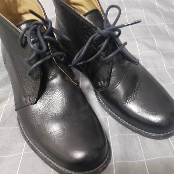 Frye Phillip Chukka Leather Ankle Boots Black Shoes Lace Up Size 6B - Picture 4 of 16